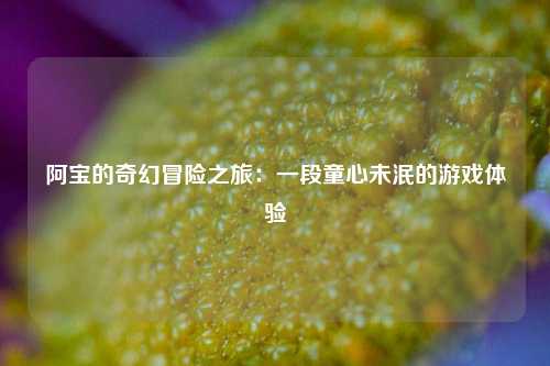 阿宝的奇幻冒险之旅：一段童心未泯的游戏体验