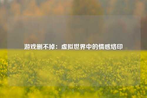 游戏删不掉：虚拟世界中的情感烙印
